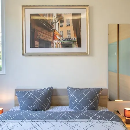 Luxury Apartment Nice Center Beach 3 Min Walk , Free Parking Lägenhet